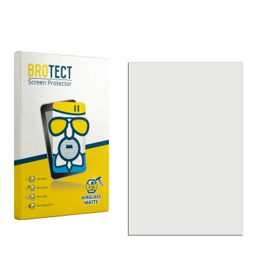 Parte frontale di una confezione del prodotto con il logo del marchio BROTECT. Accanto si trova la protezione per lo schermo c
