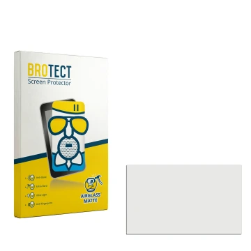 Parte frontale di una confezione del prodotto con il logo del marchio BROTECT. Accanto si trova la protezione per lo schermo c