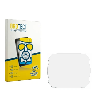 Parte frontale di una confezione del prodotto con il logo del marchio BROTECT. Accanto si trova la protezione per lo schermo c