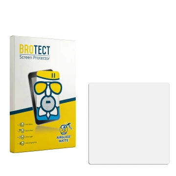 Parte frontale di una confezione del prodotto con il logo del marchio BROTECT. Accanto si trova la protezione per lo schermo c