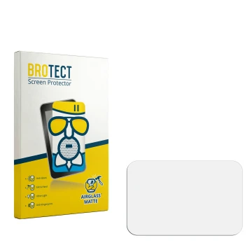 Parte frontale di una confezione del prodotto con il logo del marchio BROTECT. Accanto si trova la protezione per lo schermo c