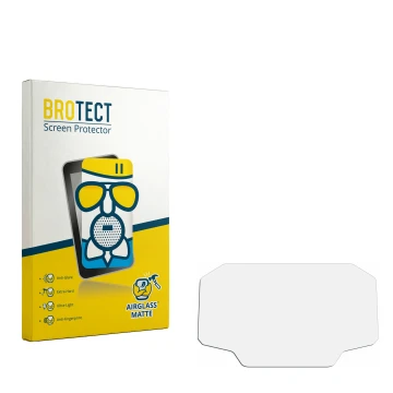 Parte frontale di una confezione del prodotto con il logo del marchio BROTECT. Accanto si trova la protezione per lo schermo c