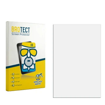 Parte frontale di una confezione del prodotto con il logo del marchio BROTECT. Accanto si trova la protezione per lo schermo c