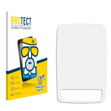 Parte frontale di una confezione del prodotto con il logo del marchio BROTECT. Accanto si trova la protezione per lo schermo c