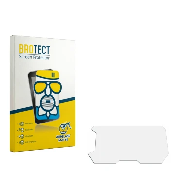 Parte frontale di una confezione del prodotto con il logo del marchio BROTECT. Accanto si trova la protezione per lo schermo c
