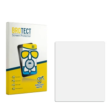 Parte frontale di una confezione del prodotto con il logo del marchio BROTECT. Accanto si trova la protezione per lo schermo c
