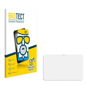 Parte frontale di una confezione del prodotto con il logo del marchio BROTECT. Accanto si trova la protezione per lo schermo c