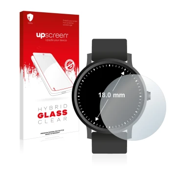 Parte frontale di una confezione del prodotto con il logo del marchio upscreen. Accanto è raffigurato il dispositivo Orologi (