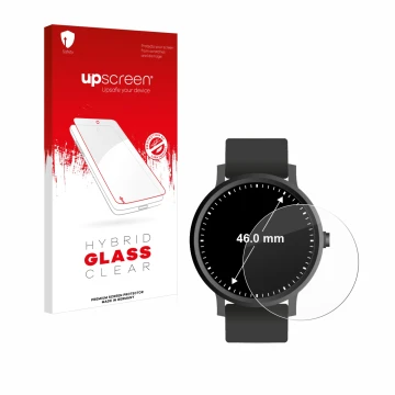 Parte frontale di una confezione del prodotto con il logo del marchio upscreen. Accanto è raffigurato il dispositivo Orologi (