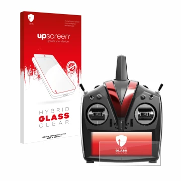 Parte frontale di una confezione del prodotto con il logo del marchio upscreen. Accanto è raffigurato il dispositivo VBar Cont