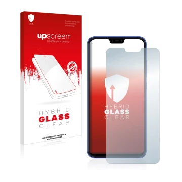Parte frontale di una confezione del prodotto con il logo del marchio upscreen. Accanto è raffigurato il dispositivo Xiaomi Mi
