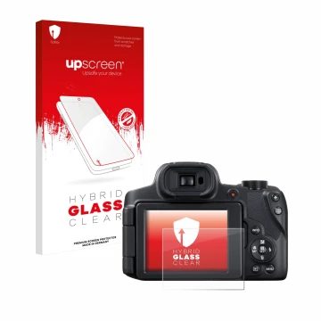 Parte frontale di una confezione del prodotto con il logo del marchio upscreen. Accanto è raffigurato il dispositivo Canon Pow