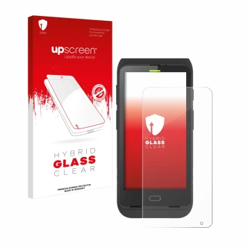 Parte frontale di una confezione del prodotto con il logo del marchio upscreen. Accanto è raffigurato il dispositivo Honeywell