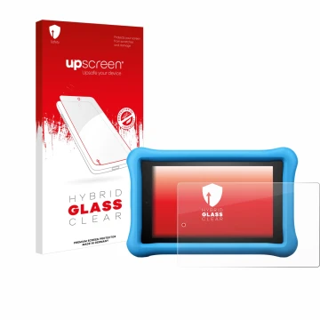 Parte frontale di una confezione del prodotto con il logo del marchio upscreen. Accanto è raffigurato il dispositivo Amazon Fi
