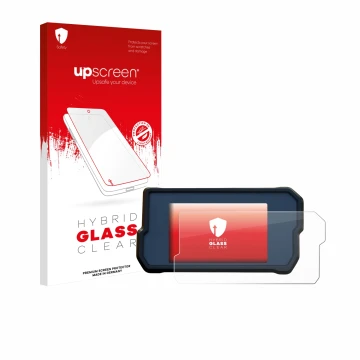 Parte frontale di una confezione del prodotto con il logo del marchio upscreen. Accanto è raffigurato il dispositivo KTM 790 A