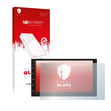 Parte frontale di una confezione del prodotto con il logo del marchio upscreen. Accanto è raffigurato il dispositivo Phonocar 