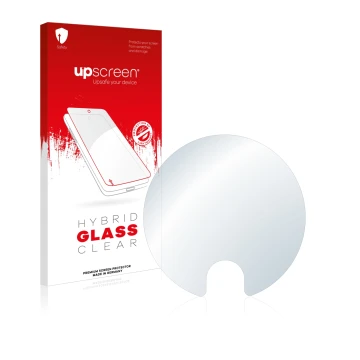 Parte frontale di una confezione del prodotto con il logo del marchio upscreen. Accanto è raffigurato il dispositivo Dyson V11