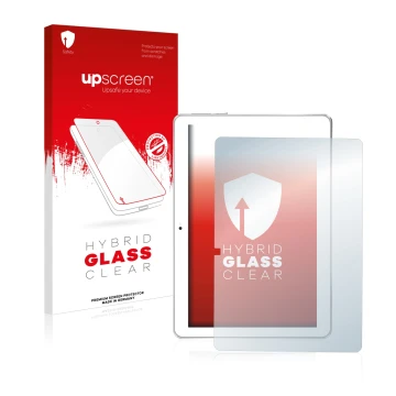 Parte frontale di una confezione del prodotto con il logo del marchio upscreen. Accanto è raffigurato il dispositivo Toscido X