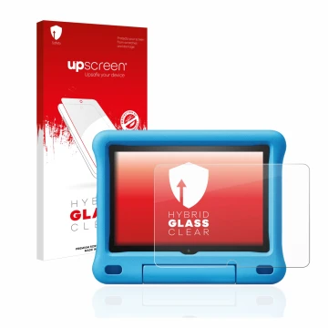 Parte frontale di una confezione del prodotto con il logo del marchio upscreen. Accanto è raffigurato il dispositivo Amazon Fi