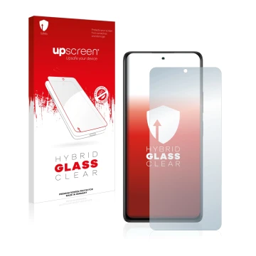 Parte frontale di una confezione del prodotto con il logo del marchio upscreen. Accanto è raffigurato il dispositivo Xiaomi Re