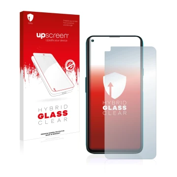 Parte frontale di una confezione del prodotto con il logo del marchio upscreen. Accanto è raffigurato il dispositivo Cubot X30