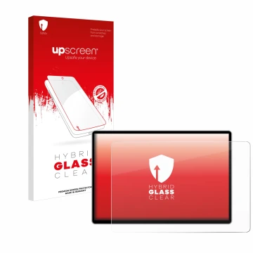 Parte frontale di una confezione del prodotto con il logo del marchio upscreen. Accanto è raffigurato il dispositivo Tesla Mod