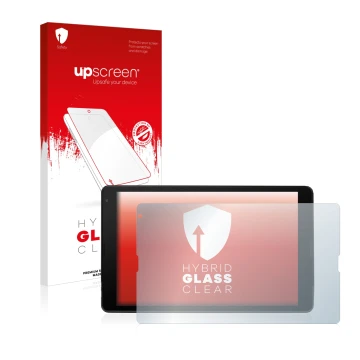 Parte frontale di una confezione del prodotto con il logo del marchio upscreen. Accanto è raffigurato il dispositivo MEDION Li