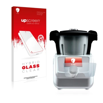 Parte frontale di una confezione del prodotto con il logo del marchio upscreen. Accanto è raffigurato il dispositivo SilverCre