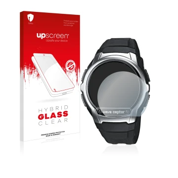 Parte frontale di una confezione del prodotto con il logo del marchio upscreen. Accanto è raffigurato il dispositivo Casio Wav