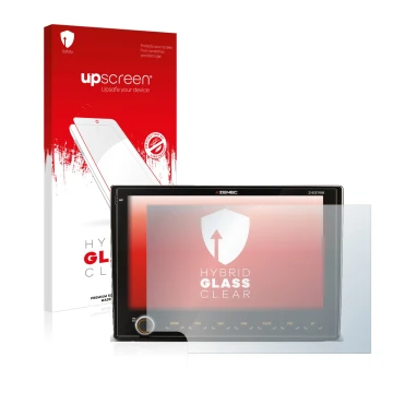 Parte frontale di una confezione del prodotto con il logo del marchio upscreen. Accanto è raffigurato il dispositivo Fiat Duca