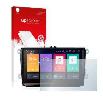 Parte frontale di una confezione del prodotto con il logo del marchio upscreen. Accanto è raffigurato il dispositivo Xtrons PB