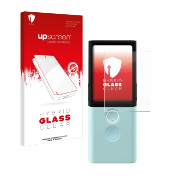 Parte frontale di una confezione del prodotto con il logo del marchio upscreen. Accanto è raffigurato il dispositivo Vasco Tra