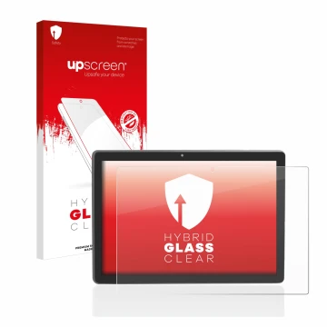 Parte frontale di una confezione del prodotto con il logo del marchio upscreen. Accanto è raffigurato il dispositivo Majestic 