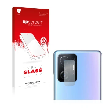 Parte frontale di una confezione del prodotto con il logo del marchio upscreen. Accanto è raffigurato il dispositivo Xiaomi 11