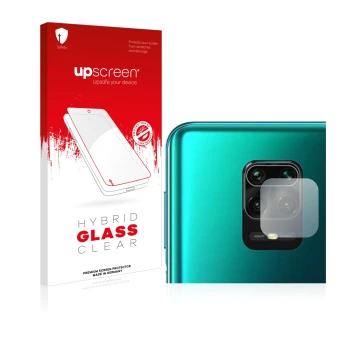 Parte frontale di una confezione del prodotto con il logo del marchio upscreen. Accanto è raffigurato il dispositivo Xiaomi Re