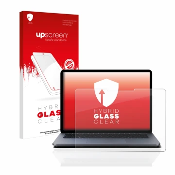 Parte frontale di una confezione del prodotto con il logo del marchio upscreen. Accanto è raffigurato il dispositivo Microsoft