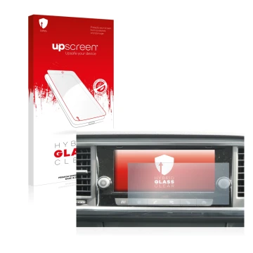 Parte frontale di una confezione del prodotto con il logo del marchio upscreen. Accanto è raffigurato il dispositivo Seat Atec