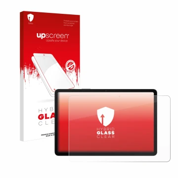 Parte frontale di una confezione del prodotto con il logo del marchio upscreen. Accanto è raffigurato il dispositivo Samsung G