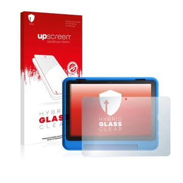 Parte frontale di una confezione del prodotto con il logo del marchio upscreen. Accanto è raffigurato il dispositivo Amazon Fi