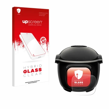 Parte frontale di una confezione del prodotto con il logo del marchio upscreen. Accanto è raffigurato il dispositivo Krups Coo