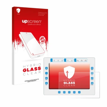 Parte frontale di una confezione del prodotto con il logo del marchio upscreen. Accanto è raffigurato il dispositivo Megasat H