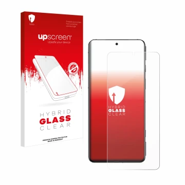 Parte frontale di una confezione del prodotto con il logo del marchio upscreen. Accanto è raffigurato il dispositivo Xiaomi Bl