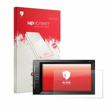 Parte frontale di una confezione del prodotto con il logo del marchio upscreen. Accanto è raffigurato il dispositivo Pioneer A