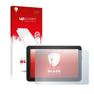 Parte frontale di una confezione del prodotto con il logo del marchio upscreen. Accanto è raffigurato il dispositivo Amazon Fi