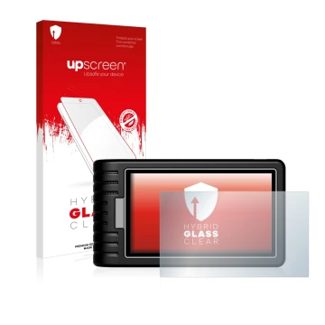 Parte frontale di una confezione del prodotto con il logo del marchio upscreen. Accanto è raffigurato il dispositivo Topdon Ar