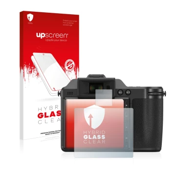 Parte frontale di una confezione del prodotto con il logo del marchio upscreen. Accanto è raffigurato il dispositivo Hasselbla