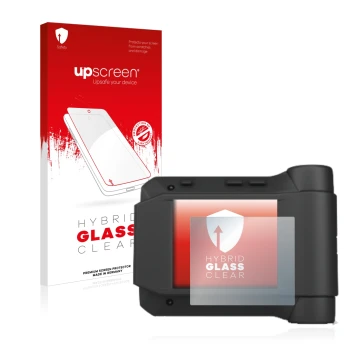 Parte frontale di una confezione del prodotto con il logo del marchio upscreen. Accanto è raffigurato il dispositivo Swissphon