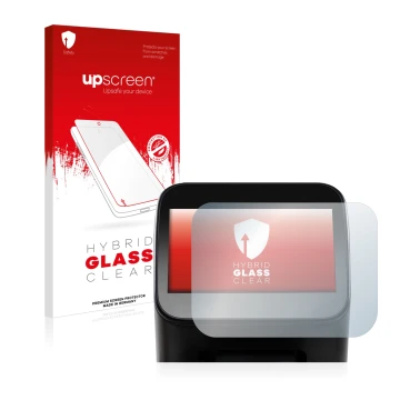 Parte frontale di una confezione del prodotto con il logo del marchio upscreen. Accanto è raffigurato il dispositivo Shaper Or