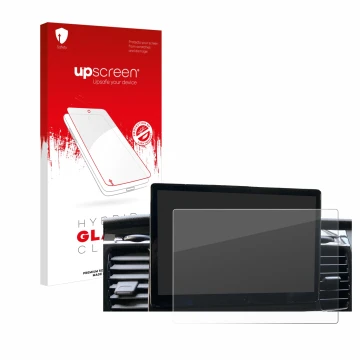 Parte frontale di una confezione del prodotto con il logo del marchio upscreen. Accanto è raffigurato il dispositivo Ford Tran