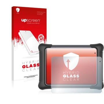 Parte frontale di una confezione del prodotto con il logo del marchio upscreen. Accanto è raffigurato il dispositivo Autel Max